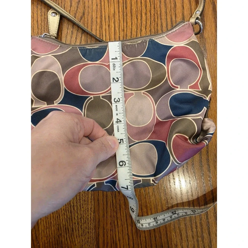 Coach Swingpack‎ Ashley Scarf Signature Purse Crossbody Small Metallic